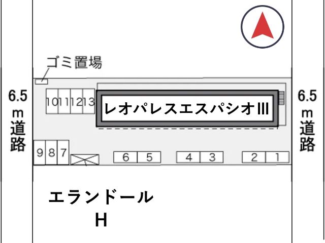 レオパレスエスパシオⅢ駐車場【33823】の駐車場写真
