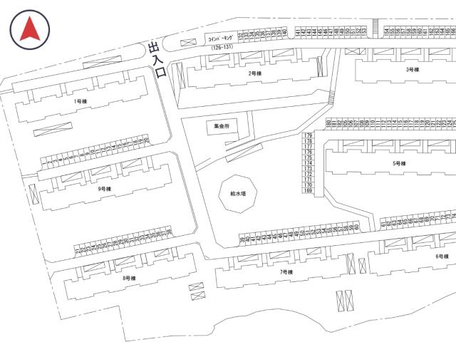 楠風台団地駐車場(8号棟付近)の駐車場写真