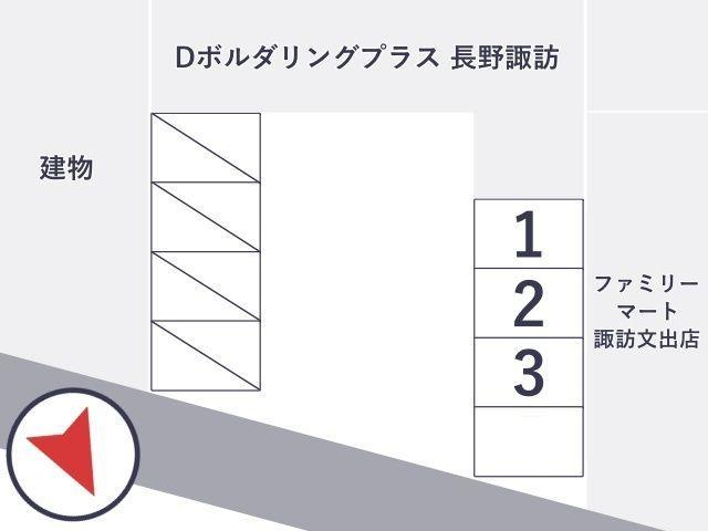 P07_(諏訪湖の花火専用)ディーボルダリング長野諏訪店　店舗前(第1)駐車場の駐車場写真