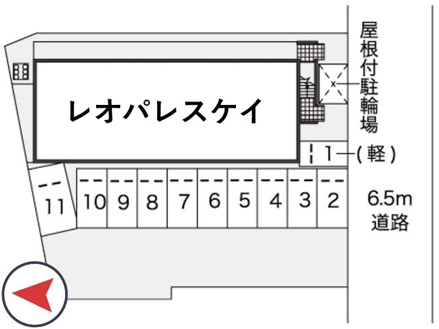 レオパレスケイ駐車場【44979】の駐車場写真