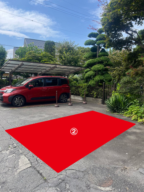 8/15 限定　旧羽田内科医院駐車場２台限定　セキュリティカメラありの駐車場写真