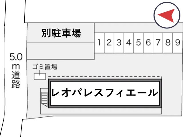 レオパレスフィエール駐車場【18111】の駐車場写真