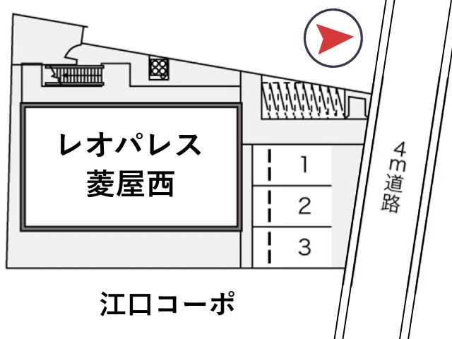 レオパレス菱屋西駐車場【12524】の駐車場写真