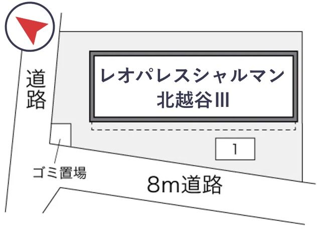 レオパレスシャルマン北越谷Ⅲ駐車場【10214】の駐車場写真