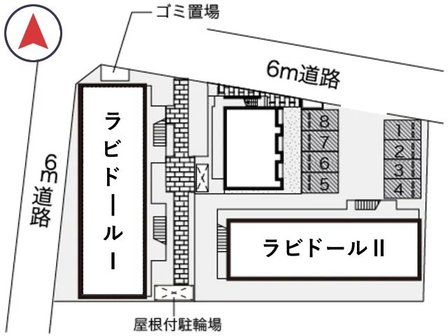 レオパレスラビドールⅠ駐車場【13147】の駐車場写真