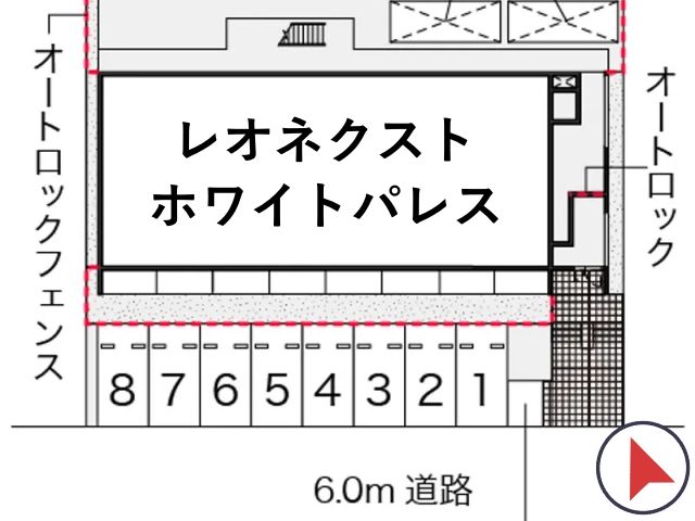 レオネクストホワイトパレス駐車場【55006】の駐車場写真