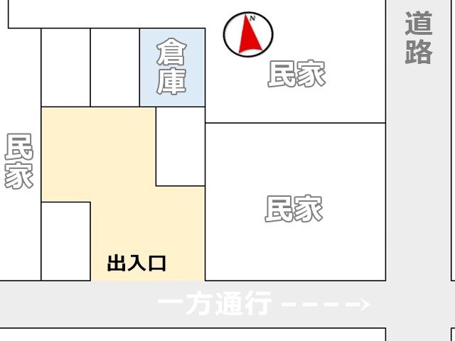 駐車場周辺の地図です。