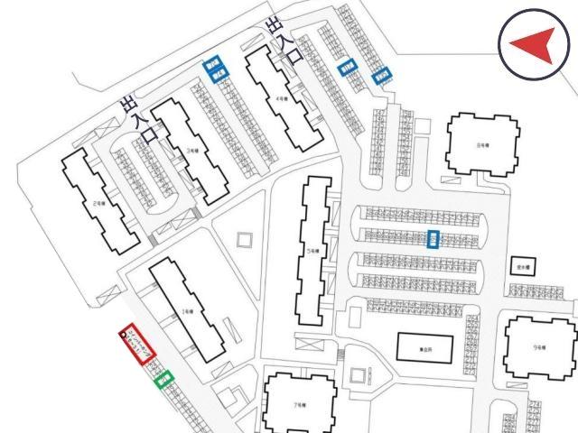 晴美台第4 団地駐車場(4号棟付近)の駐車場写真
