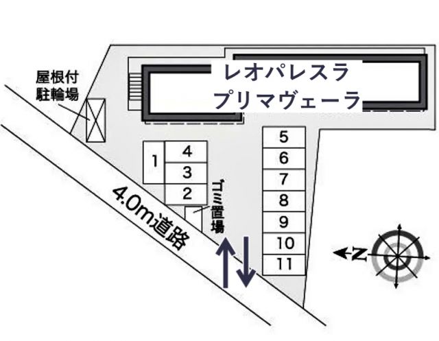レオパレスラ プリマヴェーラ駐車場【26219】の駐車場写真