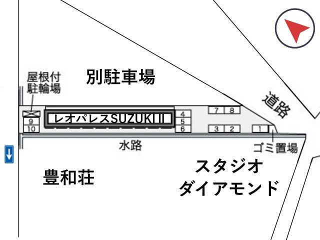 レオパレスSUZUKIⅡ駐車場【26129】の駐車場写真
