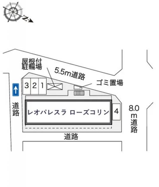 レオパレスラ ローズコリン駐車場【41900】の駐車場写真