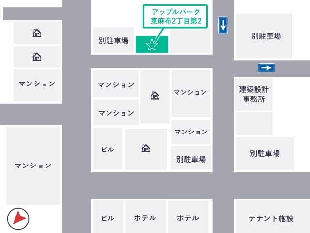 アップルパーク東麻布2丁目第2の駐車場写真