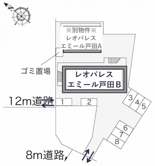 レオパレスエミール戸田B駐車場【11384】の駐車場写真