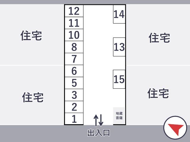 上高野北田町6-1☆アキッパ駐車場の駐車場写真