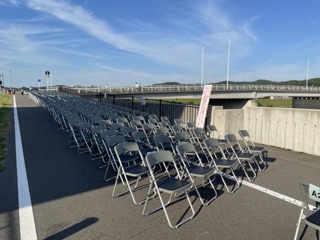 【Dエリア】阿武隈川　堤防椅子（D1）エリア＜椅子１席＞の駐車場写真