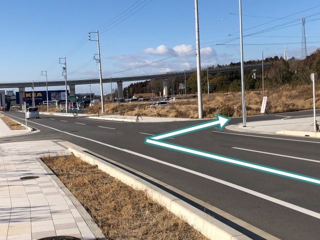 ここを右折します。