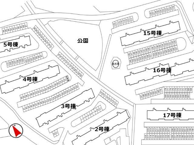 香里三井団地駐車場【15号棟付近】(0073)の駐車場写真