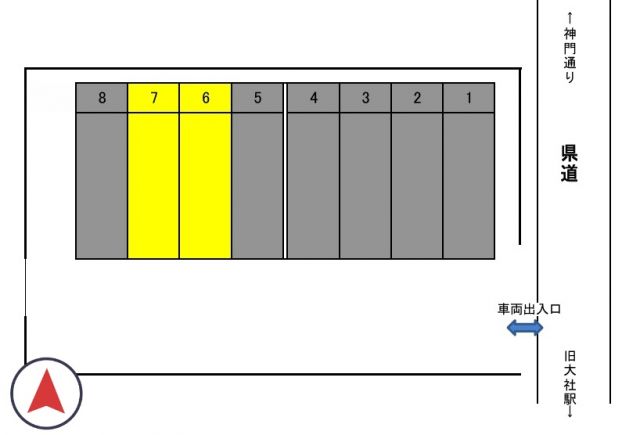 旧大社駅付近・大社町月極駐車場の駐車場写真
