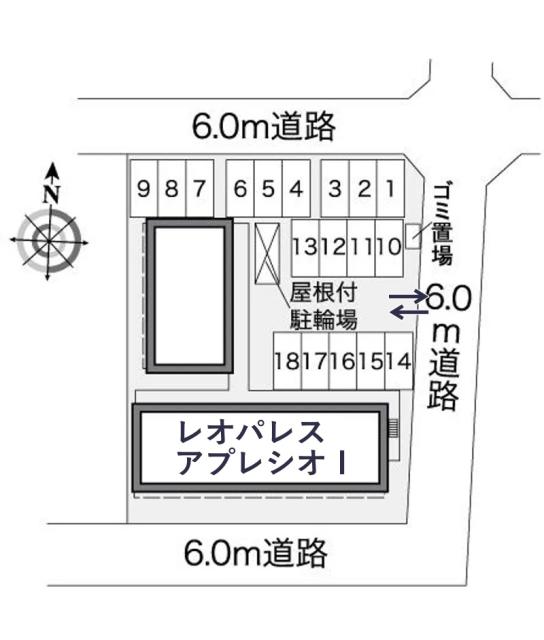 レオパレスアプレシオⅠ駐車場【25615】の駐車場写真