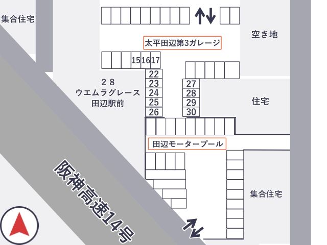 太平田辺第3ガレージの駐車場写真