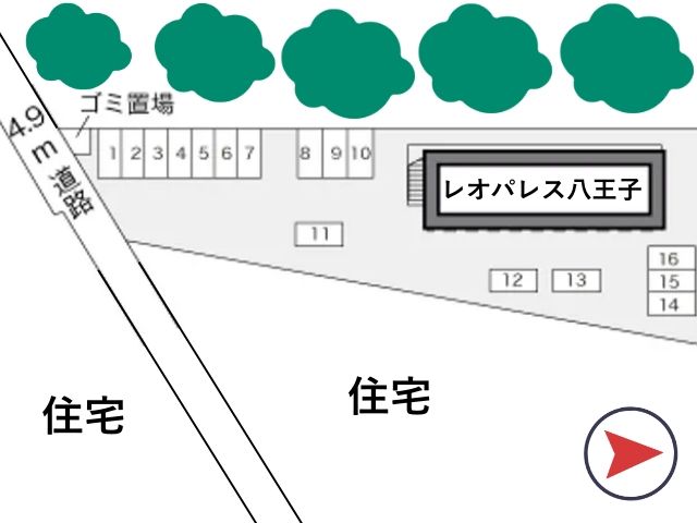 レオパレス八王子駐車場【17315】の駐車場写真
