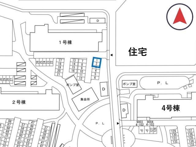 東大阪玉串団地駐車場(1号棟付近)の駐車場写真