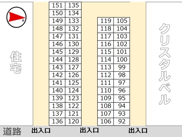 駐車場の配置図です。