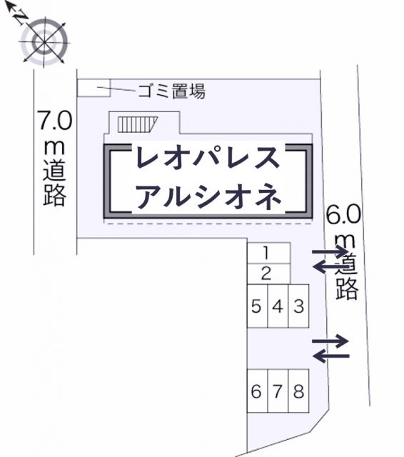 レオパレスアルシオネ駐車場【22613】の駐車場写真