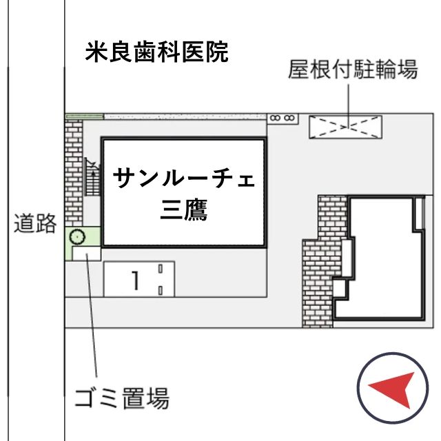 レオパレスサンルーチェ三鷹駐車場【12296】の駐車場写真