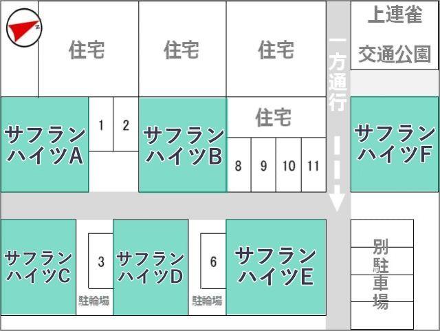 サフランハイツ駐車場(A～F棟)の駐車場写真