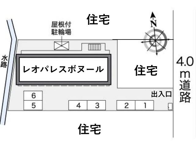 レオパレスボヌール駐車場【27037】の駐車場写真