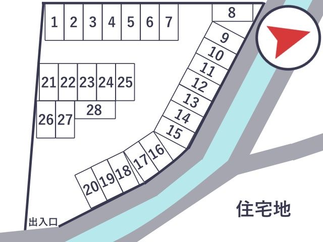 高乗馬モータープールの駐車場写真