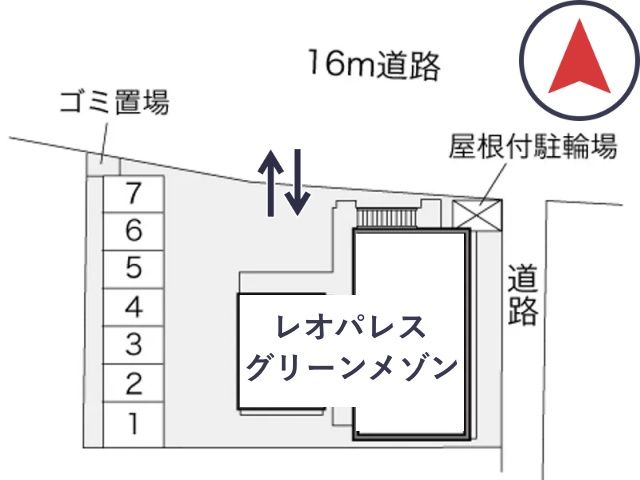 レオパレスグリーンメゾン駐車場【24057】の駐車場写真