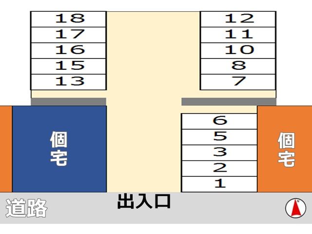 駐車場の配置図です。