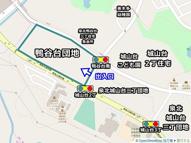 【周辺地図】ご利用いただく駐車場は「鴨谷台団地」の駐車場です