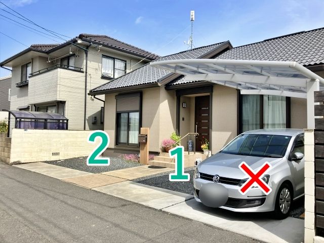 [53f4a]伊島町1丁目 個人宅アキッパ駐車場の駐車場写真