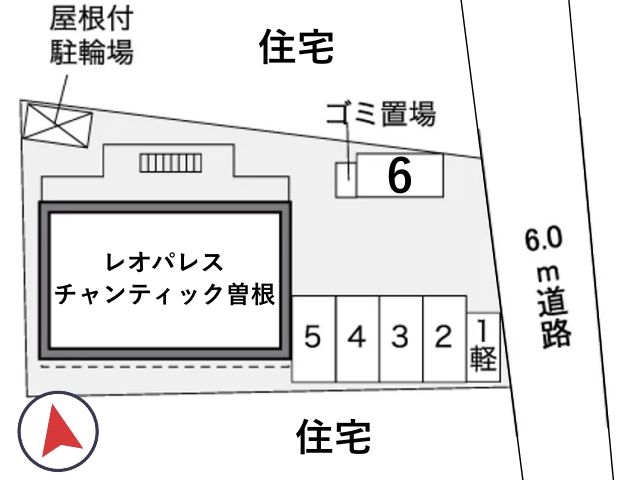 レオパレスチャンティック曽根駐車場【40213】の駐車場写真