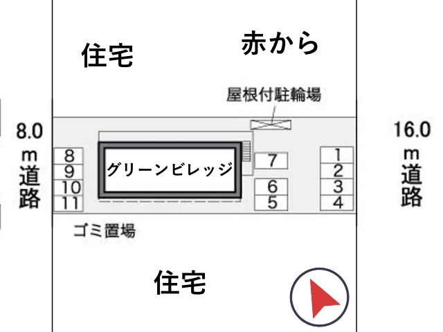 レオパレスグリーン ビレッジ駐車場【38571】の駐車場写真