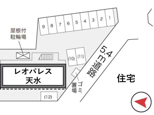レオパレス天水駐車場【17691】の駐車場写真