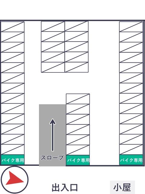 【バイク専用】出入り自由！ 柏髙島屋第3駐車場 2階部分の駐車場写真
