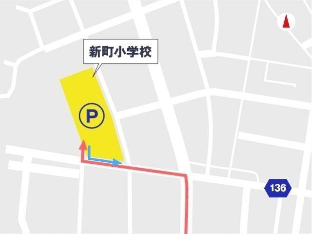 ＜8月13日(木)＞新町小学校 【阿波おどり公式駐車場】の駐車場写真