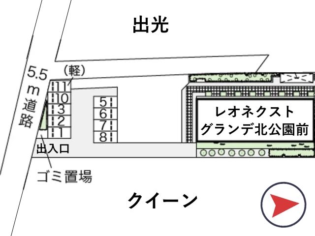 レオネクストグランデ北公園前駐車場【47471】の駐車場写真