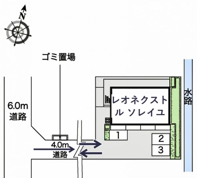 レオネクストル ソレイユ駐車場【53380】の駐車場写真