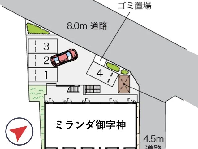 ミランダ御字神駐車場【55913】の駐車場写真