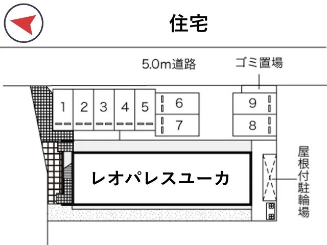 レオパレスユーカ駐車場【46269】の駐車場写真