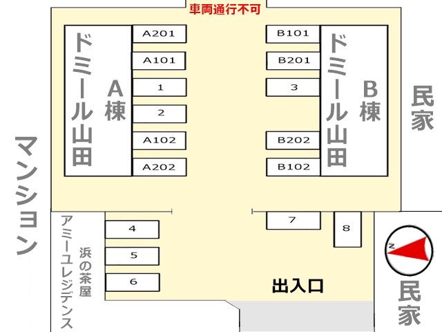 駐車場の配置図です。