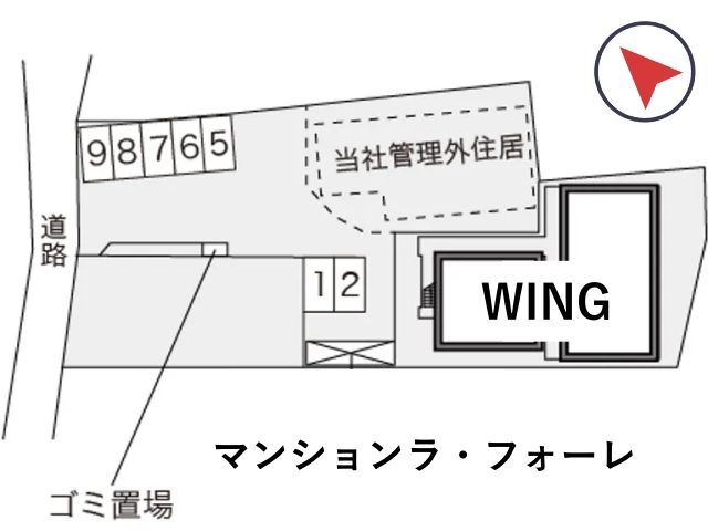レオパレスWING駐車場【20355】の駐車場写真