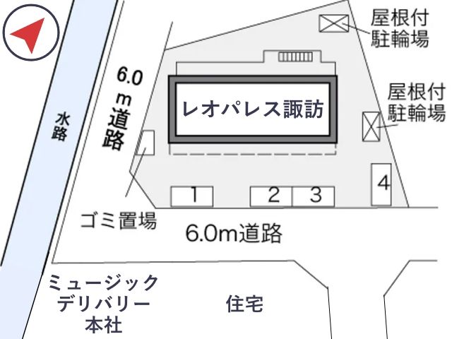レオパレス諏訪駐車場【31792】の駐車場写真