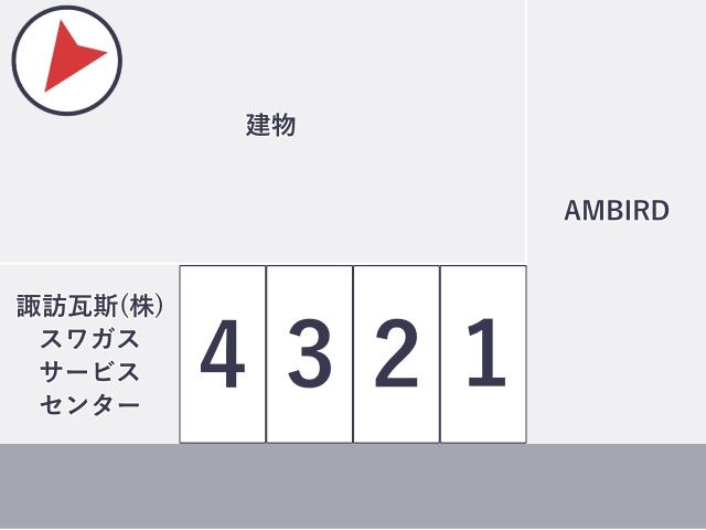 アキッパ諏訪2丁目交差点横駐車場の駐車場写真