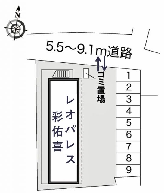 レオパレス彩佑喜駐車場【18051】の駐車場写真